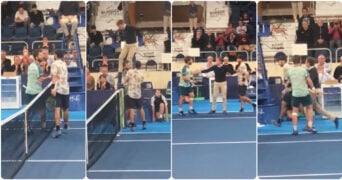 Corentin Moutet and Adrian Andreev at the ATP Orleans Challenger