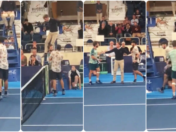 Corentin Moutet and Adrian Andreev at the ATP Orleans Challenger