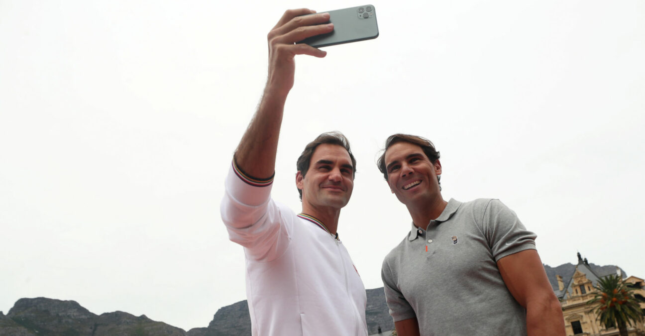 Federer and Nadal in Cape Town for the Match in Africa exhibition in February 2020