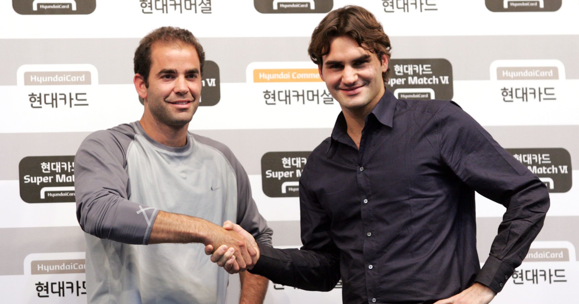 Roger Federer and Pete Sampras 2007