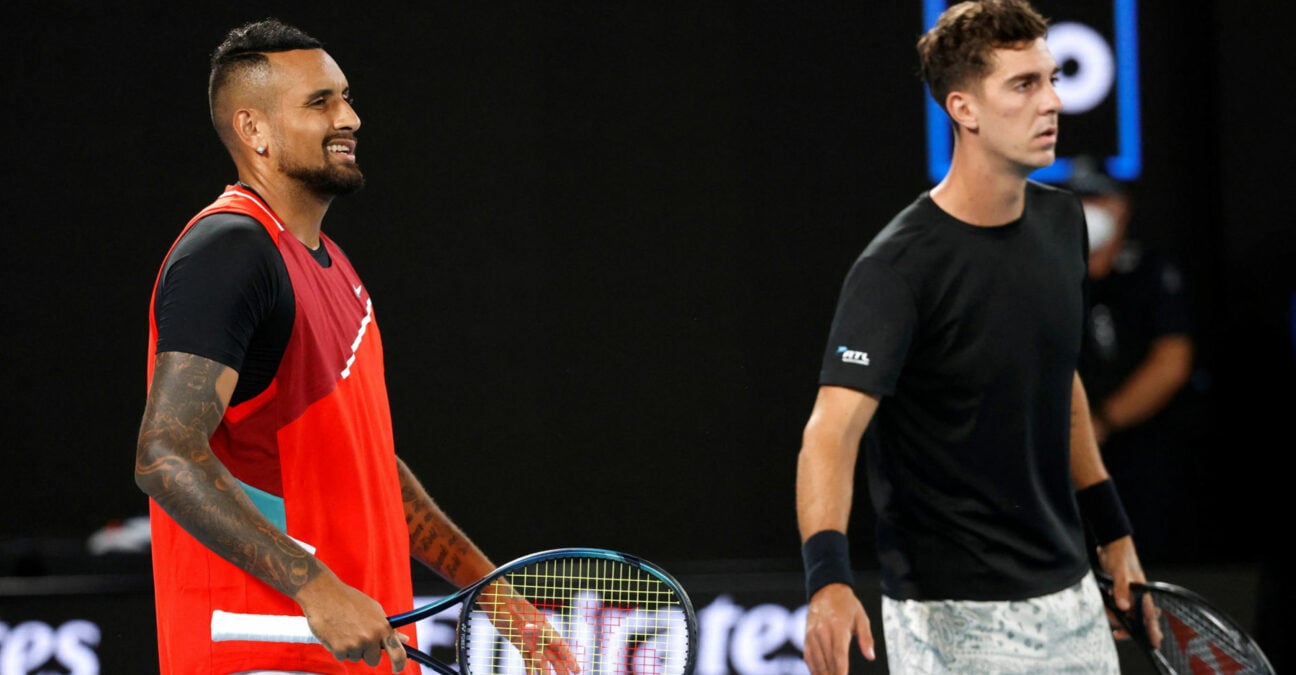 Nick Kyrgios and Thanasi Kokkinakis at the 2022 Australian Open