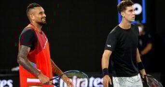 Nick Kyrgios and Thanasi Kokkinakis at the 2022 Australian Open