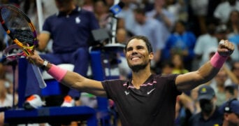 Rafael Nadal at the 2022 US Open in New York