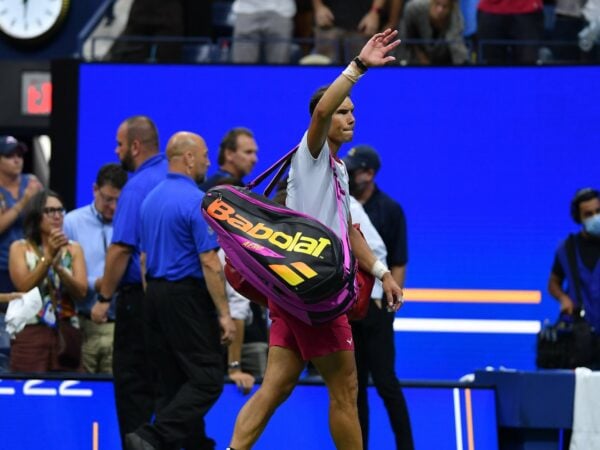 Rafael Nadal waves