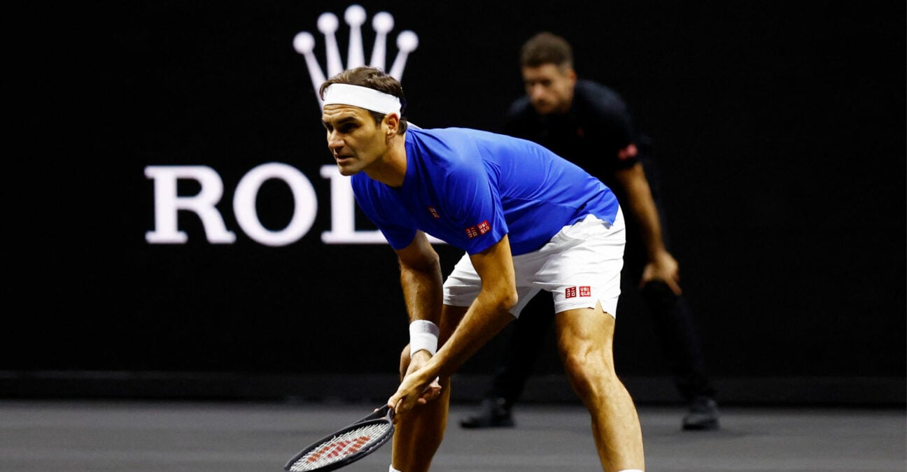 Roger Federer at the 2022 Laver Cup