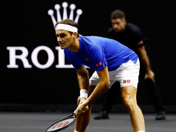 Roger Federer at the 2022 Laver Cup