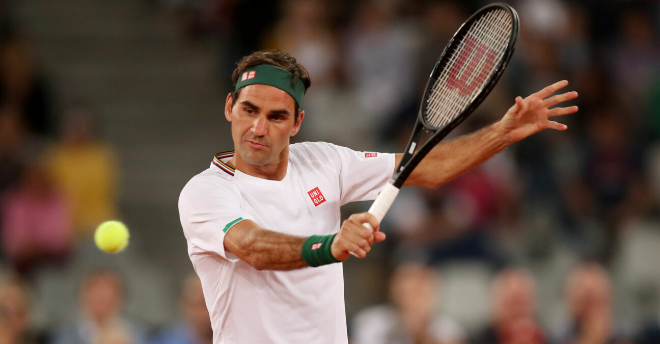 Roger Federer at the Match in Africa exhibition in January 2020