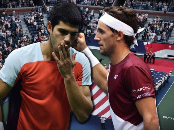Carlos Alcaraz and Casper Ruud before the US Open final