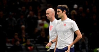 Ivan Ljubicic and Roger Federer, Paris, 2018