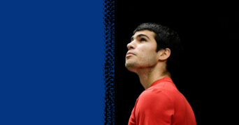 Carlos Alcaraz at the 2022 Davis Cup in September