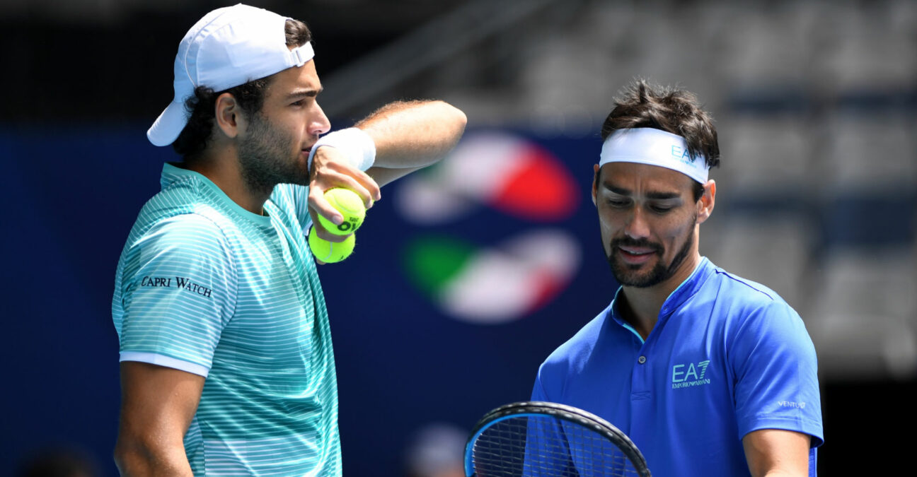 Berrettini and Fognini at the 2021 ATP Cup
