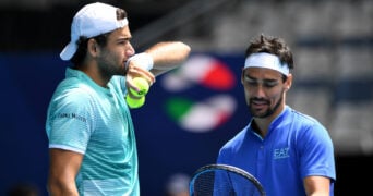 Berrettini and Fognini at the 2021 ATP Cup