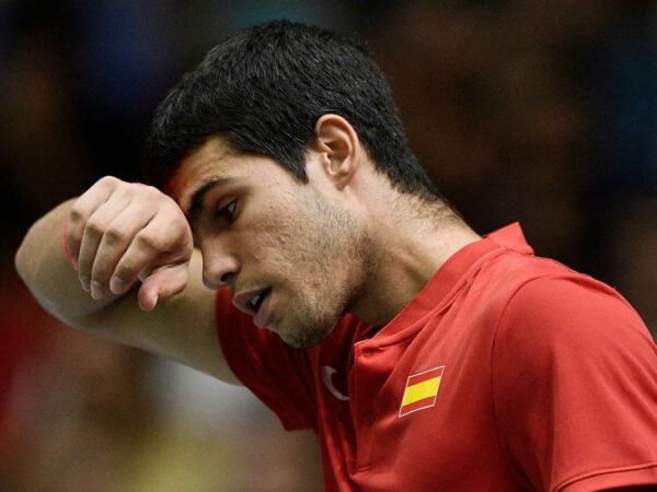 Carlos Alcaraz at the 2022 Davis Cup in September