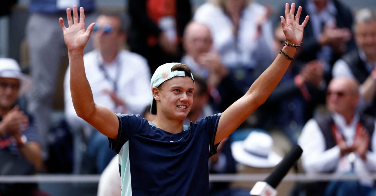 Holger Rune celebration