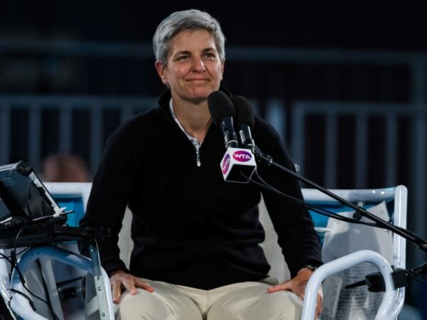 Marija Cicak at the 2020 Adelaide International WTA Premier tennis tournament