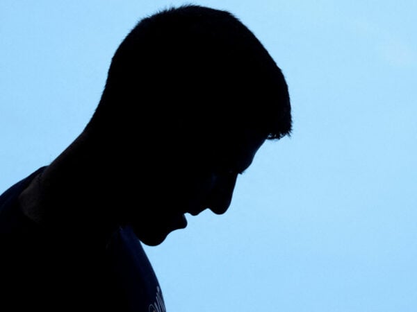 Novak Djokovic practices in Melbourne prior to the 2022 Australian Open