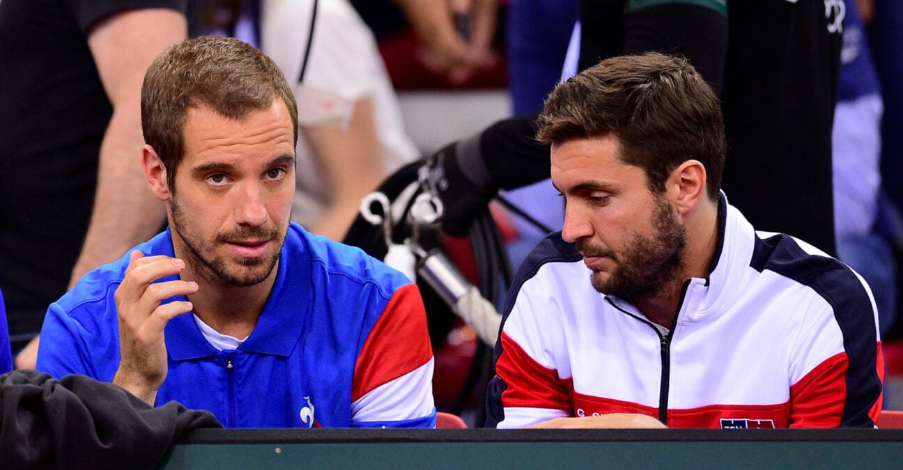 Richard Gasquet and Gilles Simon at the Davis Cup in 2017