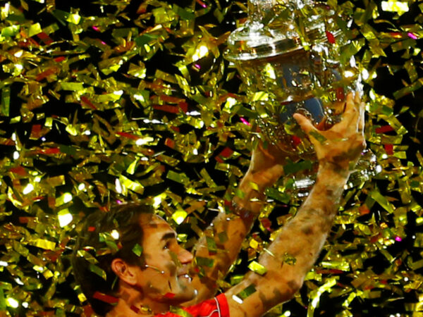 Roger Federer at the 2019 Swiss Indoors Open in Basel