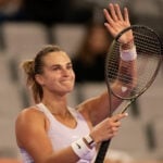 Aryna Sabalenka at the 2022 WTA Finals in Fort Worth, Texas