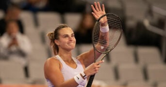 Aryna Sabalenka at the 2022 WTA Finals in Fort Worth, Texas
