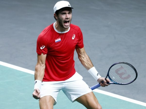 Borna Coric at the Davis Cup Finals 2022 in Malaga, Spain