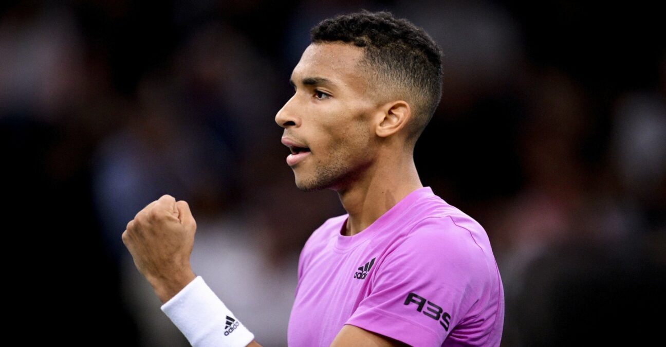 Felix Auger-Aliassime Bercy fist pump