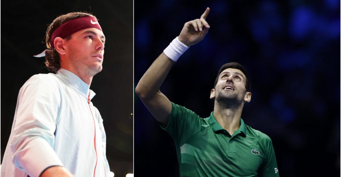Taylor Fritz and Novak Djokovic, 2022