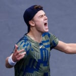 Holger Rune at the 2022 Rolex Paris Masters
