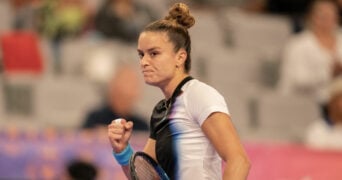 Maria Sakkari at the 2022 WTA Finals in Fort Worth, Texas