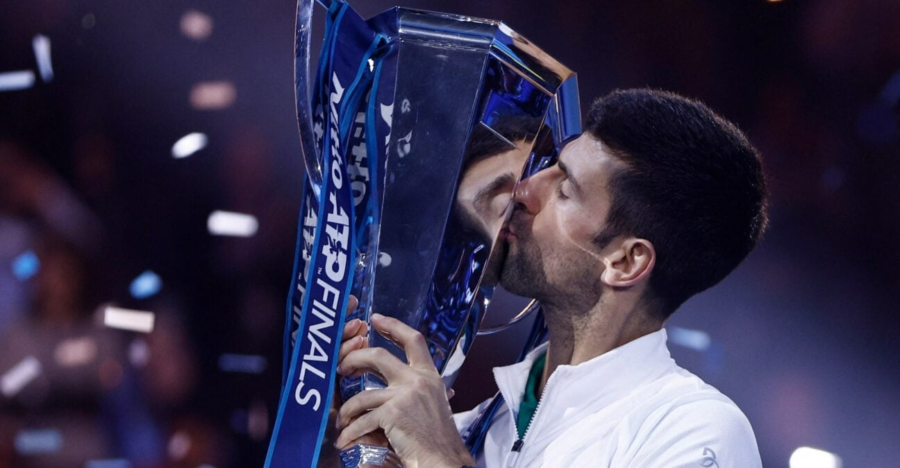 Novak Djokovic ATP Finals trophy