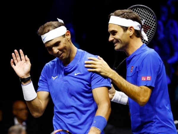 Nadal and Federer at the 2022 Laver Cup