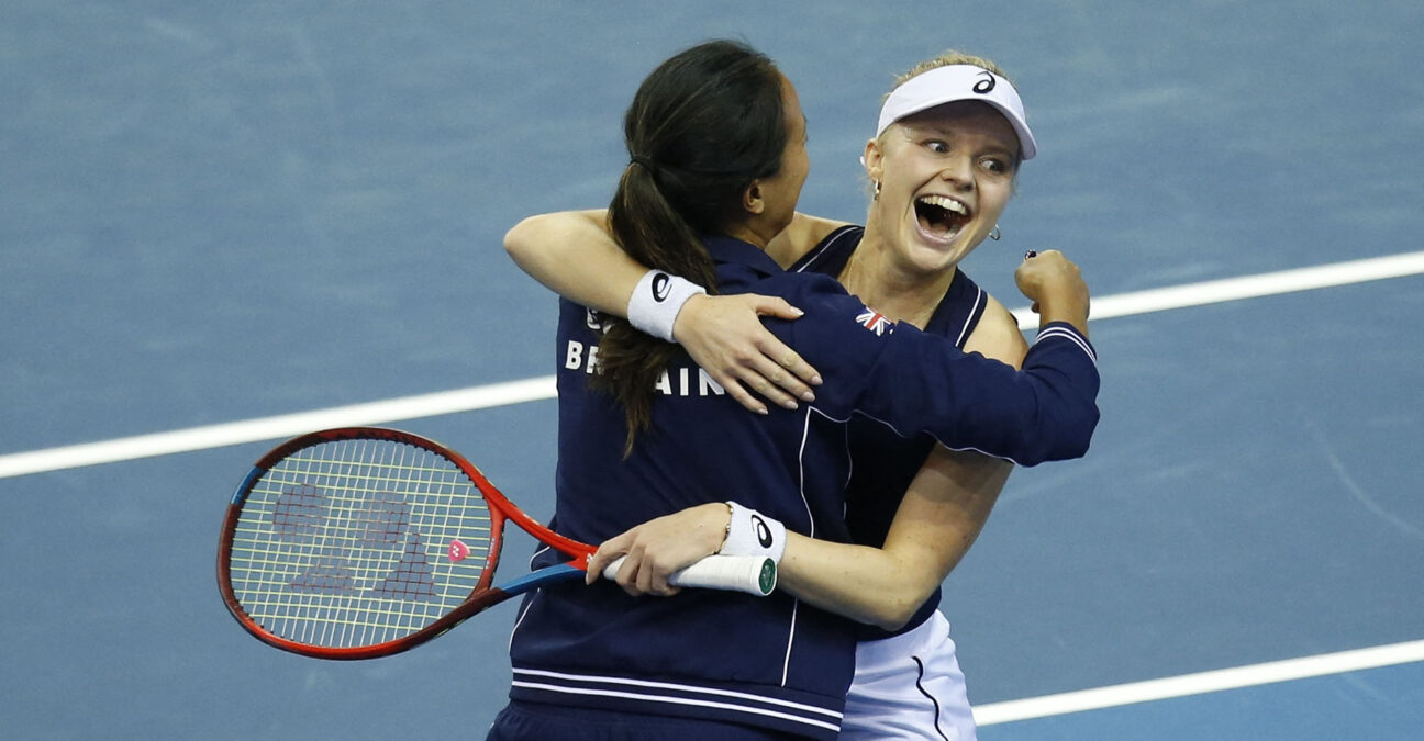 Harriet Dart and Anne Keothavong at BJK Cup 2022