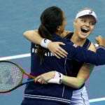 Harriet Dart and Anne Keothavong at BJK Cup 2022