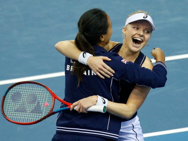 Harriet Dart and Anne Keothavong at BJK Cup 2022