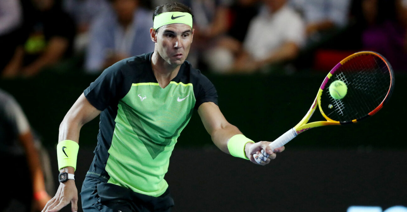 Rafael Nadal during an exhibition match in Buenos Aires in November 2022