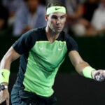 Rafael Nadal during an exhibition match in Buenos Aires in November 2022