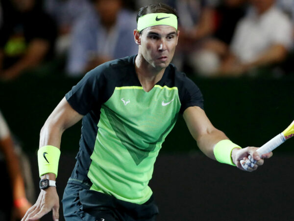 Rafael Nadal during an exhibition match in Buenos Aires in November 2022