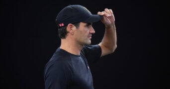 Roger Federer at the 2022 Laver Cup in London