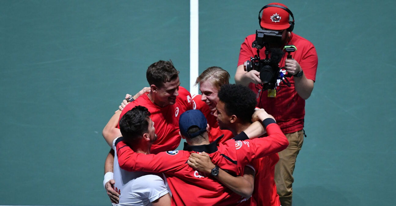 The Canada Davis Cup team in Madrid in 2019
