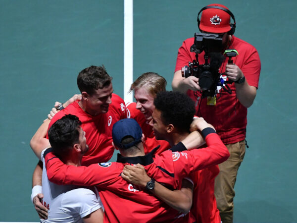 The Canada Davis Cup team in Madrid in 2019