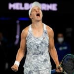 Ash Barty in the 2022 Australian Open final