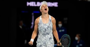Ash Barty in the 2022 Australian Open final