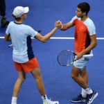 Carlos Alcaraz and Jannik Sinner at the 2022 US Open