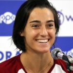 Caroline Garcia at the 2022 Toray Pan Pacific Open in Tokyo