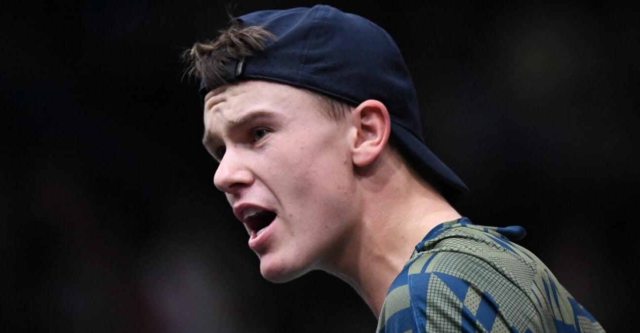 Holger Rune at the 2022 Rolex Paris Masters