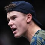 Holger Rune at the 2022 Rolex Paris Masters