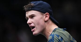 Holger Rune at the 2022 Rolex Paris Masters