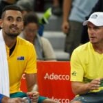 Nick Kyrgios and Lleyton Hewitt