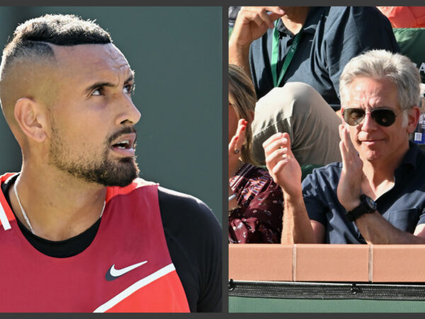 Nick Kyrgios and Ben Stiller at the 2022 Indian Wells Masters