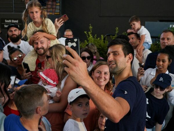 Novak Djokovic Adelaide fans 2022